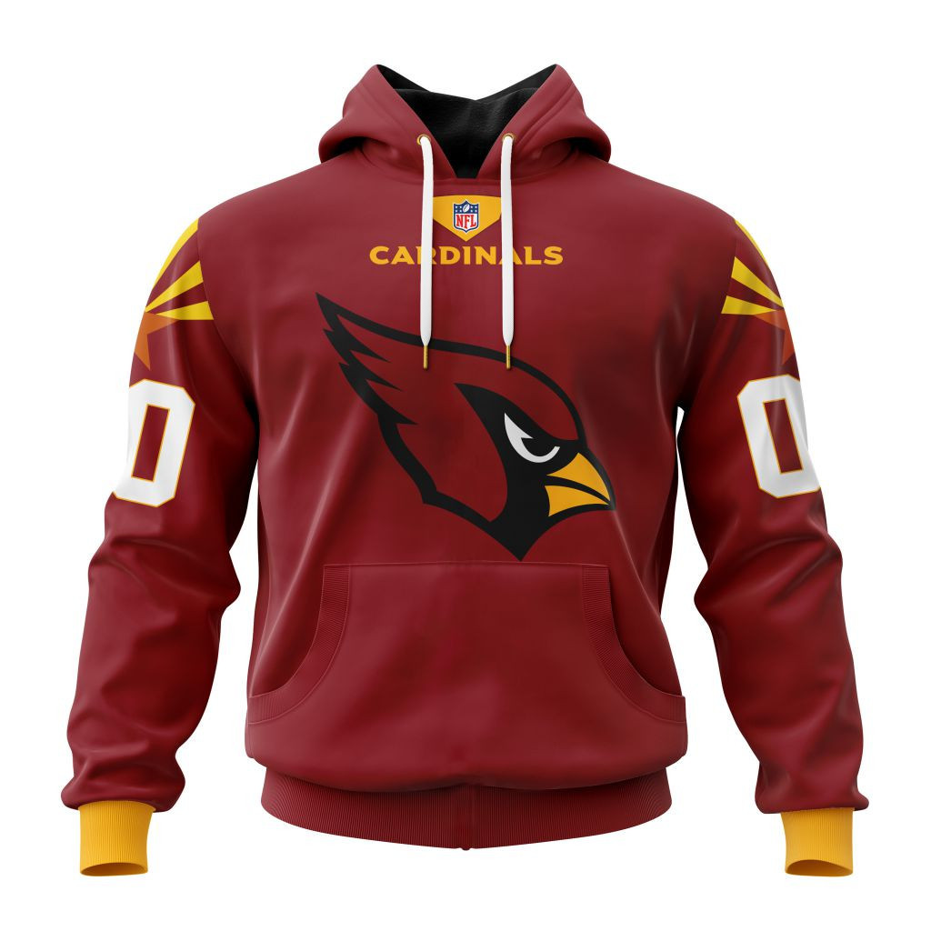 Arizona Cardinals Custom Name and Number Hoodie Neasalamis