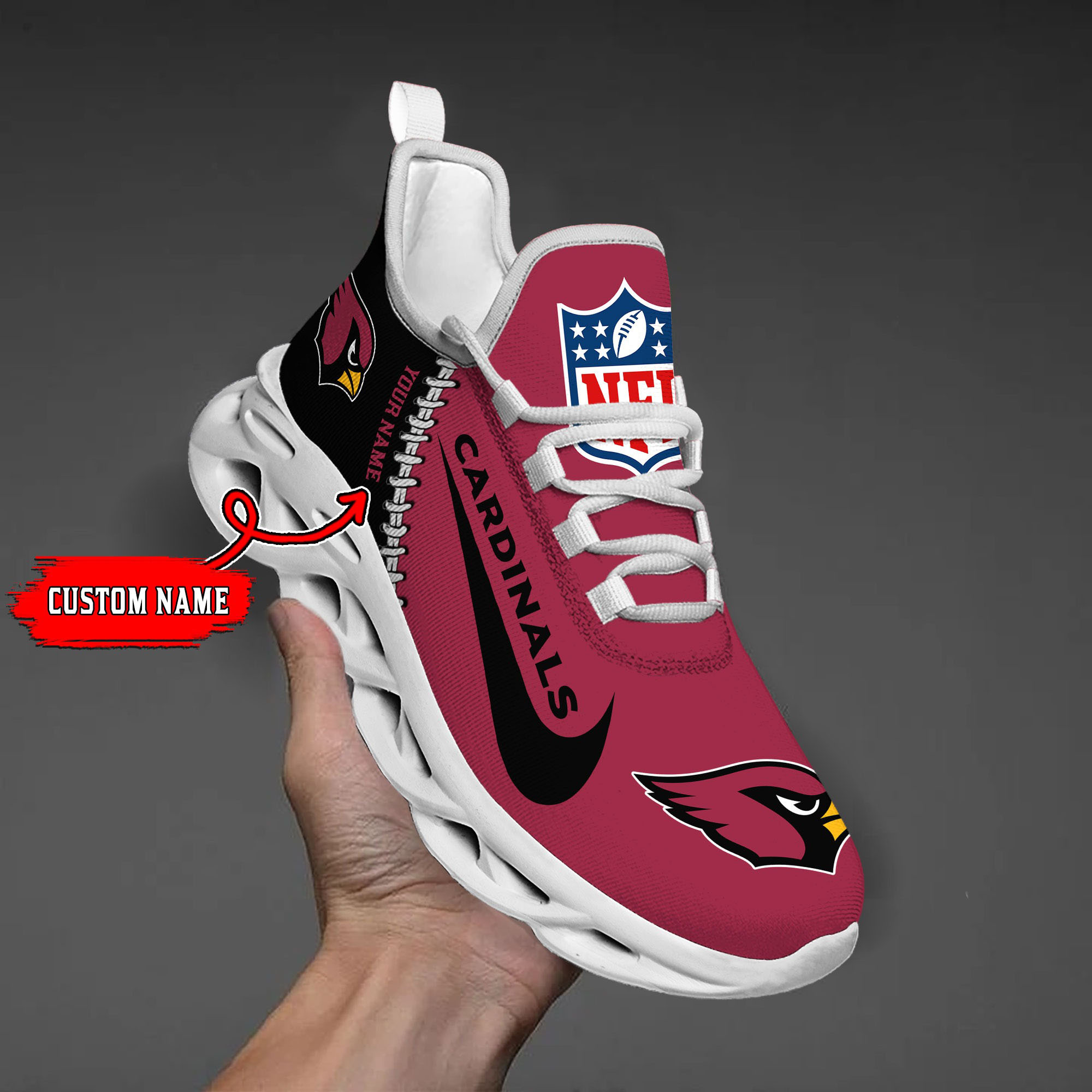 Arizona Cardinals NFL Max Soul Shoes Sneakers For Men And Women neasalamis.com