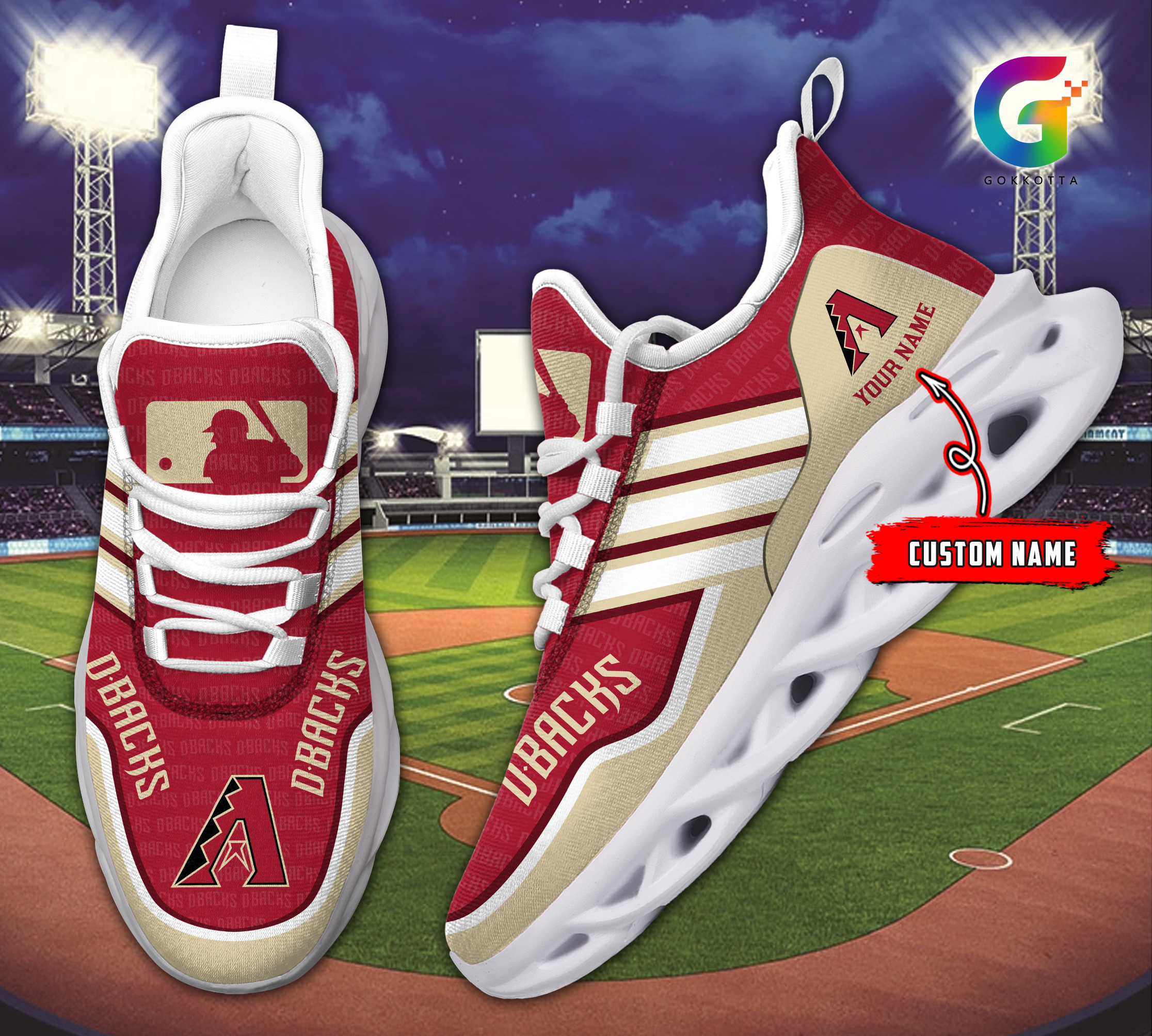 Arizona Diamondbacks MLB Max Soul Shoes Sneakers For Men And Women neasalamis.com
