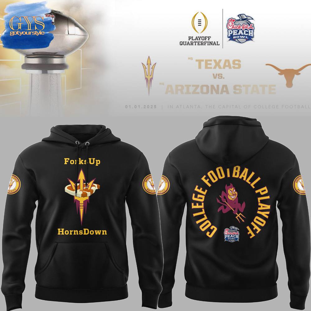 Arizona State Sun Devils NCAA 2024 Forks Up Horns Down Hoodie Neasalamis
