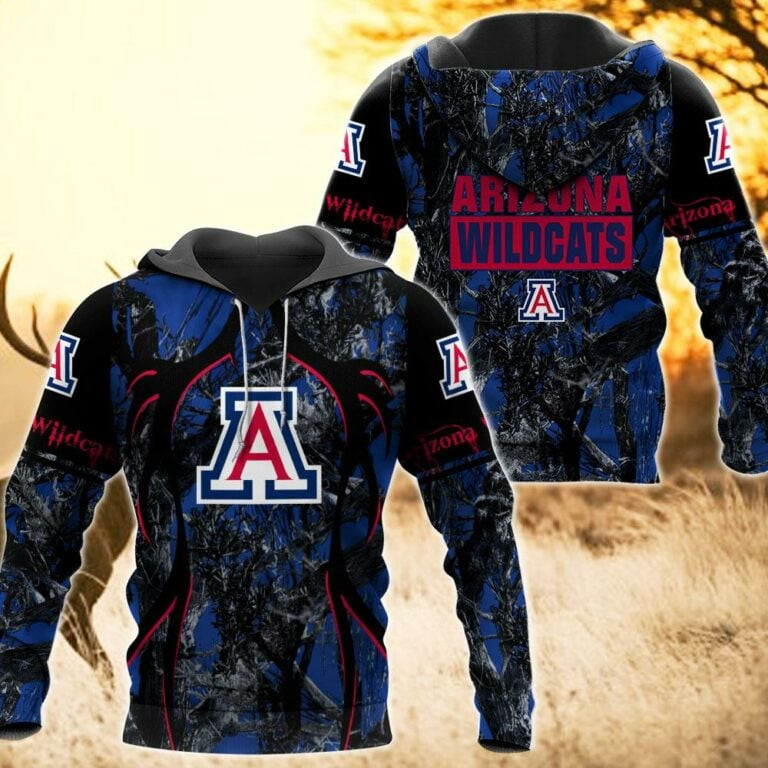 Arizona Wildcats Camo Hunting 3D printed Sweatshirt Hoodie Zipped Hoodie Neasalamis