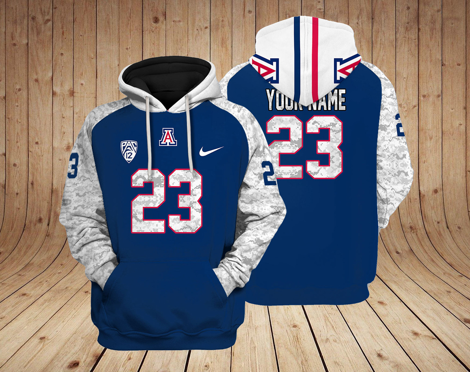 Arizona Wildcats NCAA Custom 3D Hoodie PT Neasalamis
