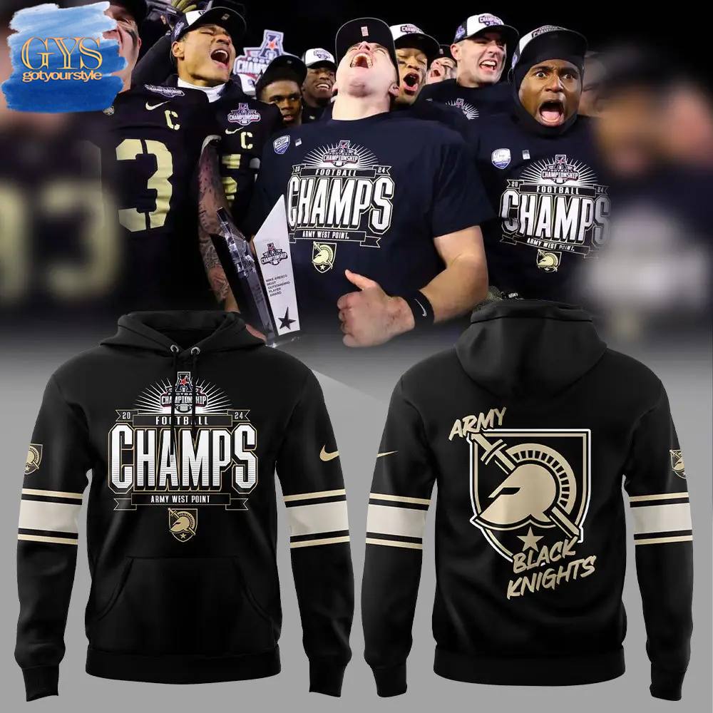 Army Black Knights 2024 AAC Football Conference Champions Hoodie Neasalamis