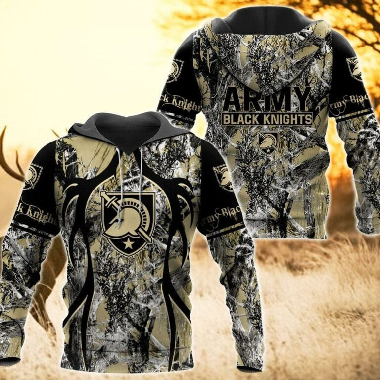 Army Black Knights Camo Hunting 3D printed Sweatshirt Hoodie Zipped Hoodie Neasalamis