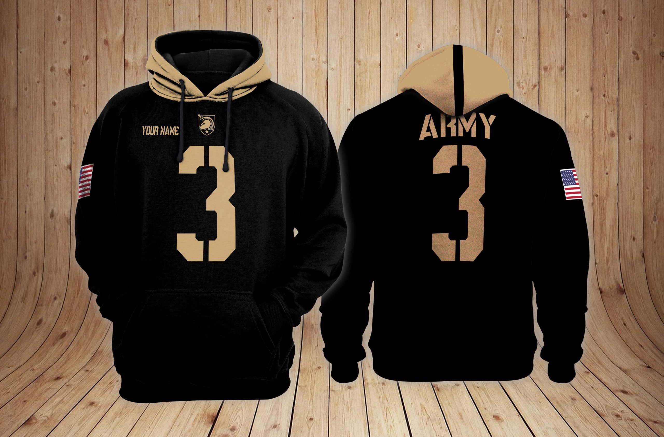 Army Black Knights Football NCAA Custom 3D Hoodie PT Neasalamis