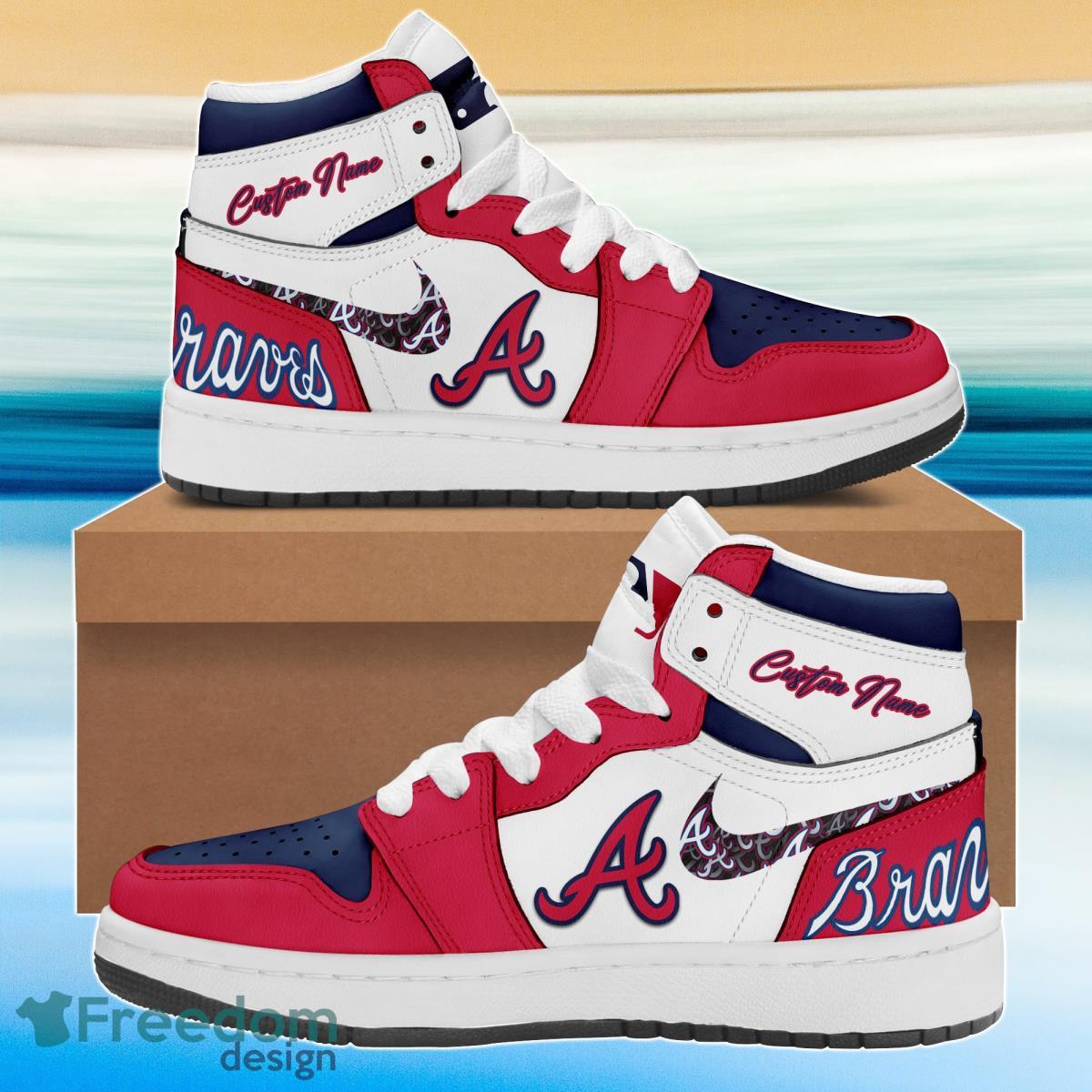 Atlanta Braves AJ1 High Sneakers Shoes For Men And Women Calebmatthewhans Neasalamis