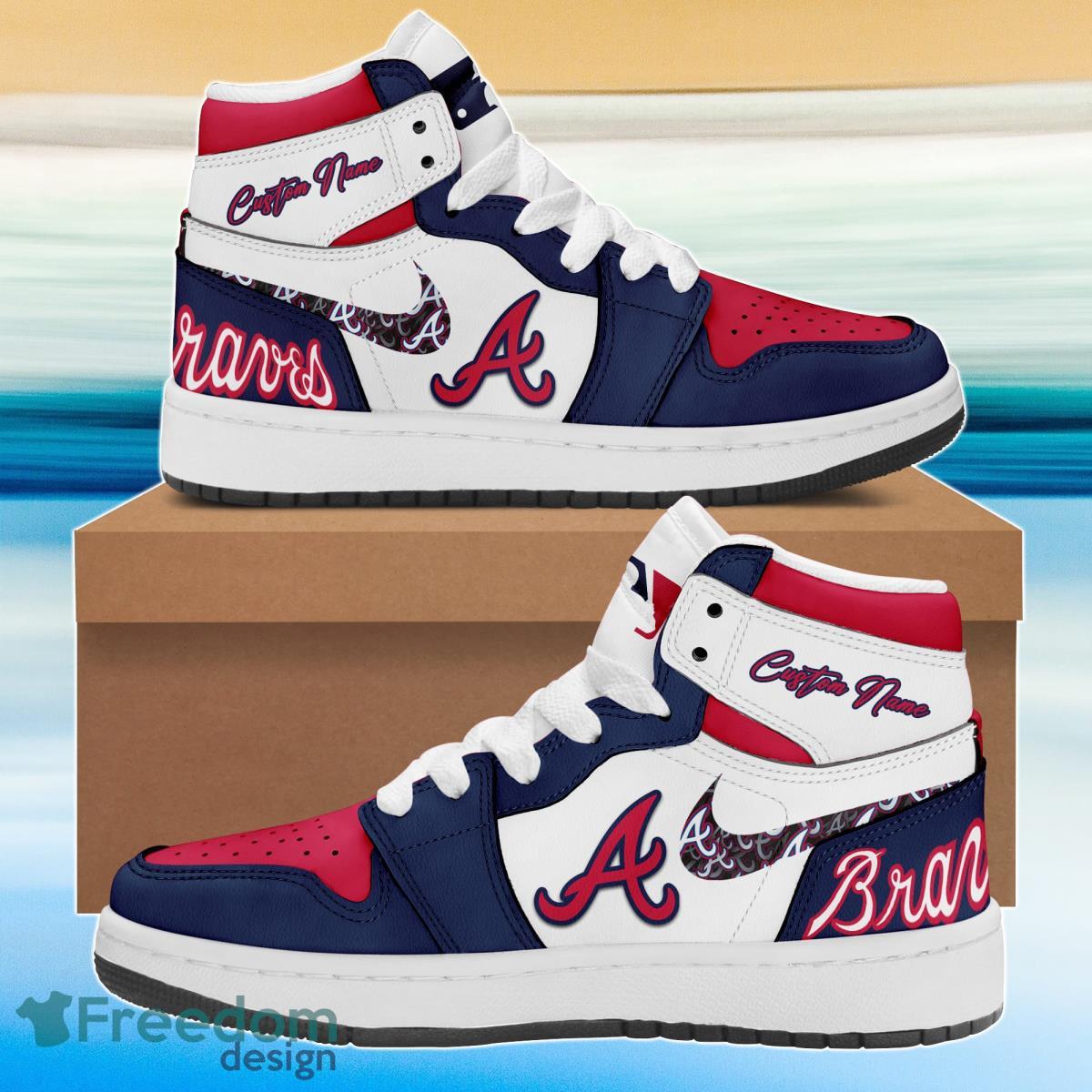Atlanta Braves AJ1 High Sneakers Shoes For Men And Women Calebmatthewhans Neasalamis