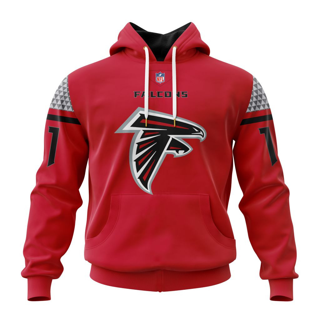 Atlanta Falcons Custom Name and Number Hoodie Neasalamis