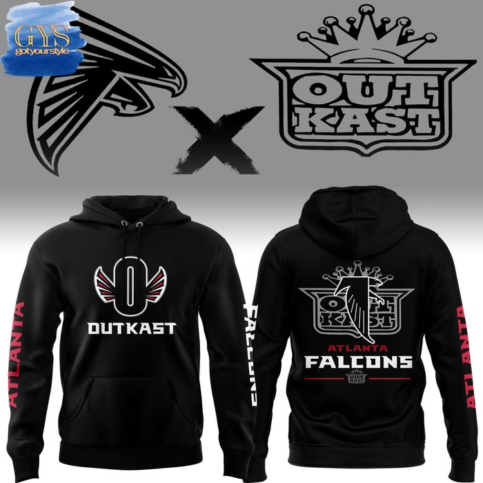 Atlanta Falcons Outkast 2024 Black Hoodie Neasalamis
