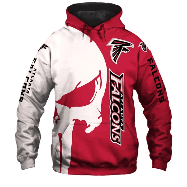 Atlanta Falcons Punisher NFL Unisex 3D Hoodie Style Neasalamis