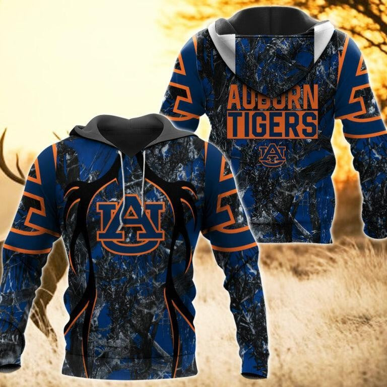 Auburn Tigers Camo Hunting 3D printed Sweatshirt Hoodie Zipped Hoodie Neasalamis