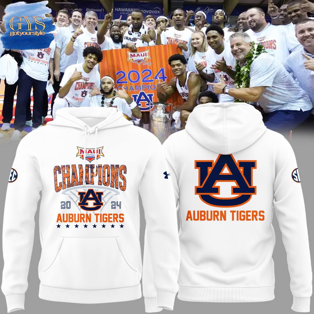 Auburn Tigers Maui Invitational Champions 2024 Hoodie Neasalamis