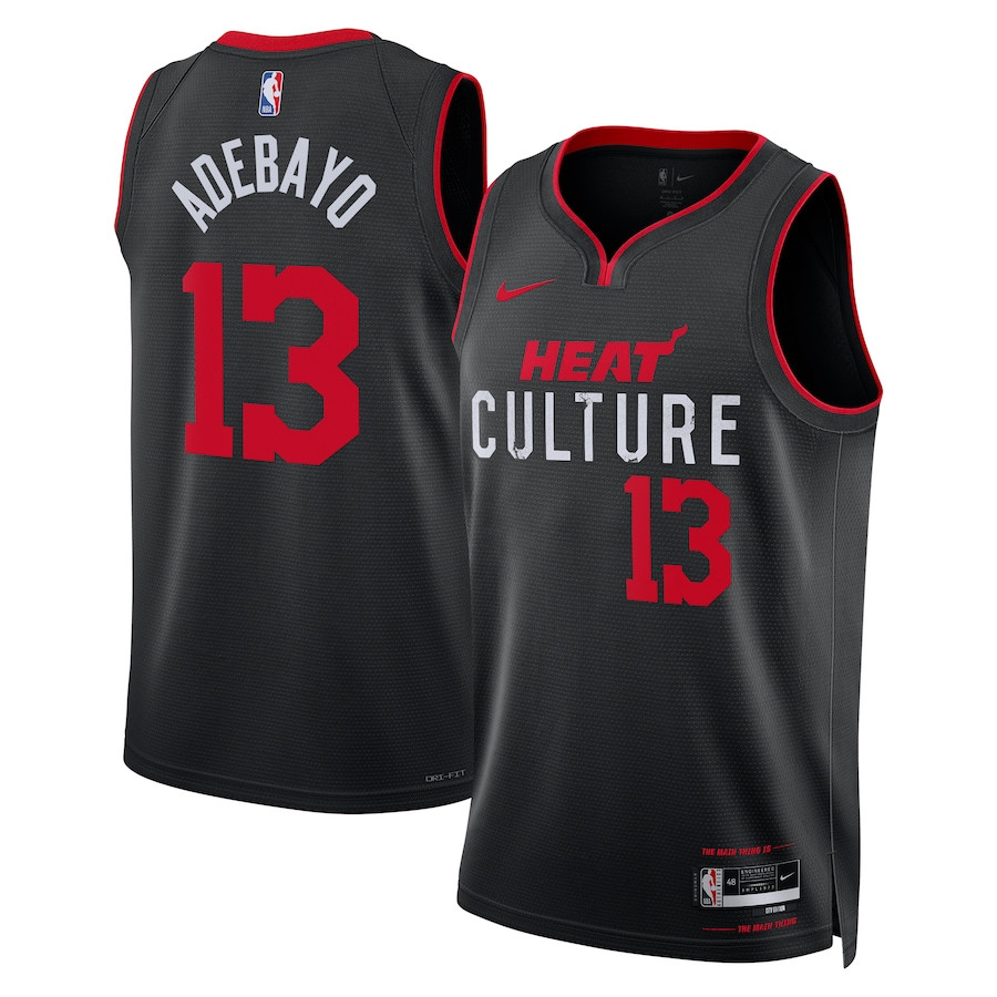 Bam Adebayo 13 Miami Heat 2023/24 City Edition Swingman Jersey - Black Neasalamis