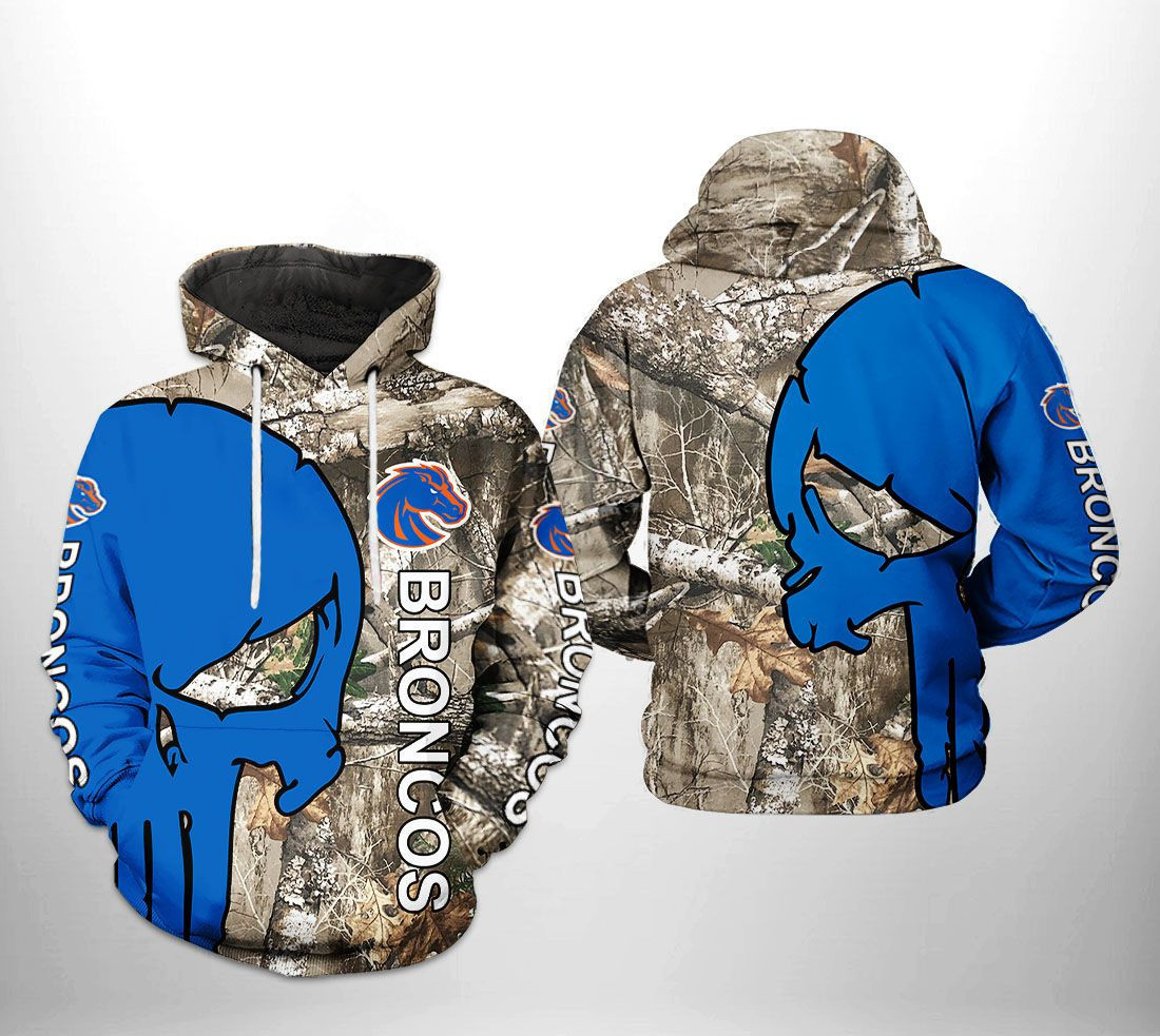 Boise State Broncos NCAA Camo Veteran Hunting Hoodie Neasalamis