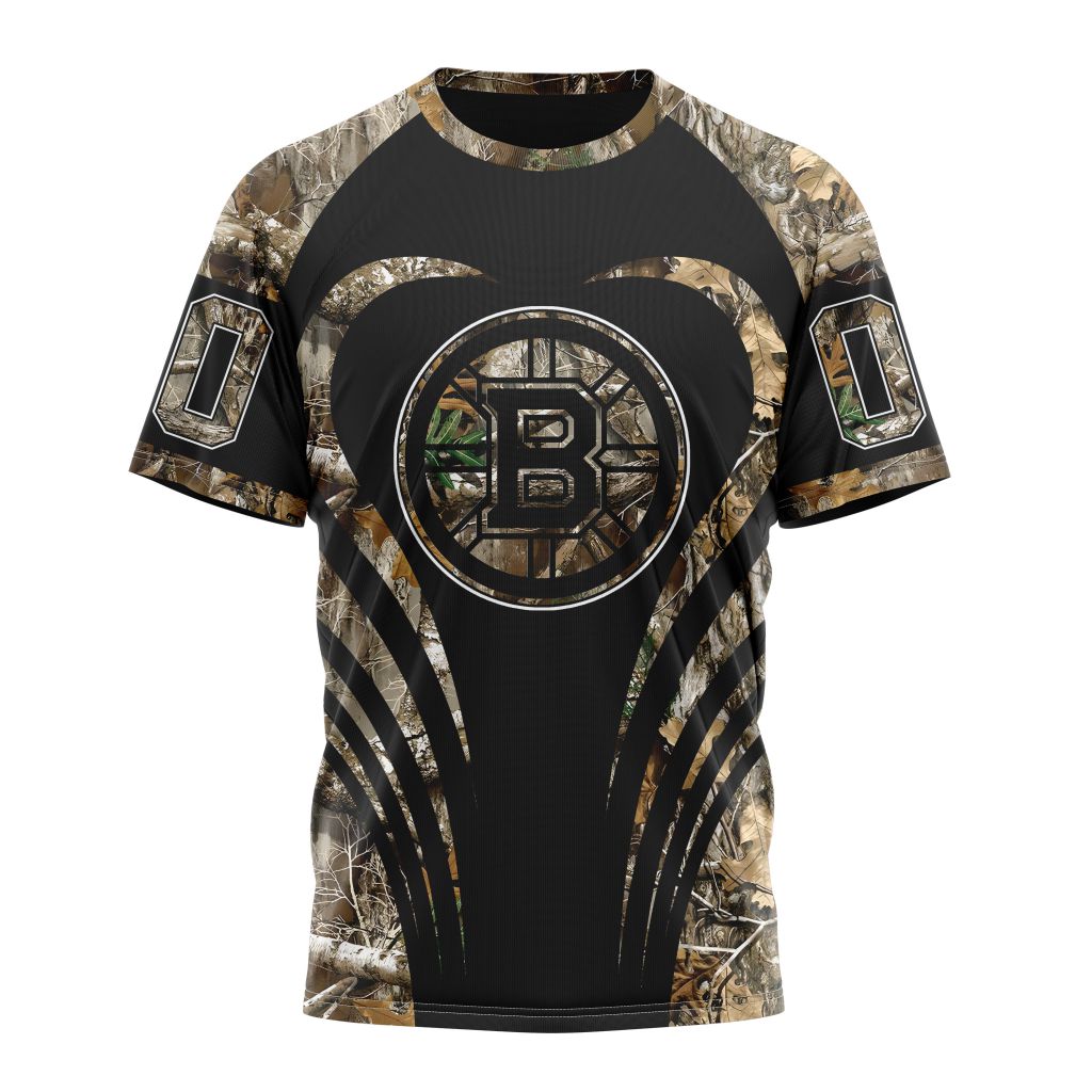 Boston Bruins Special Camo Hunting Personalized Name And Number T-Shirt Style Neasalamis.com