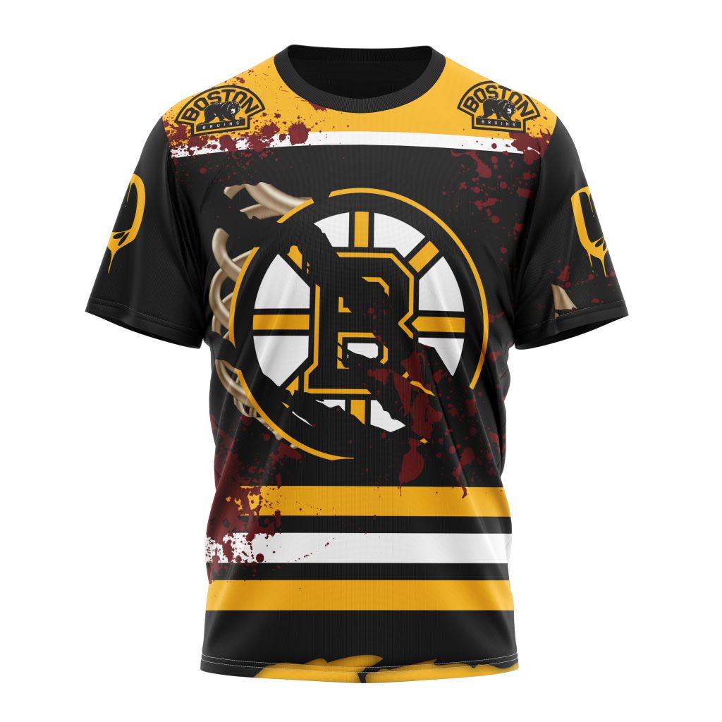 Boston Bruins Specialized Design Jersey With Your Ribs For Halloween Personalized Name And Number T-Shirt Style Neasalamis.com