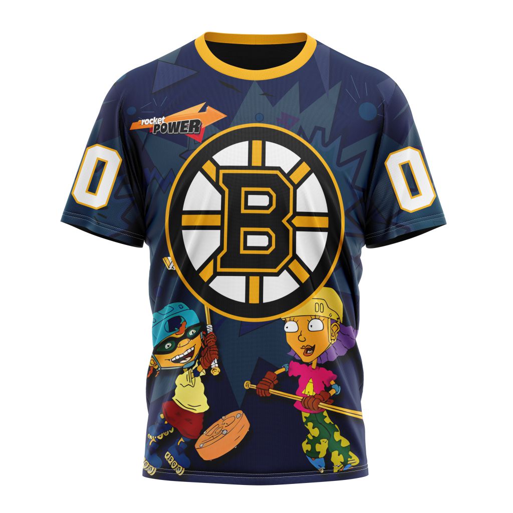 Boston Bruins Specialized For Rocket Power Personalized Name And Number T-Shirt Style Neasalamis.com