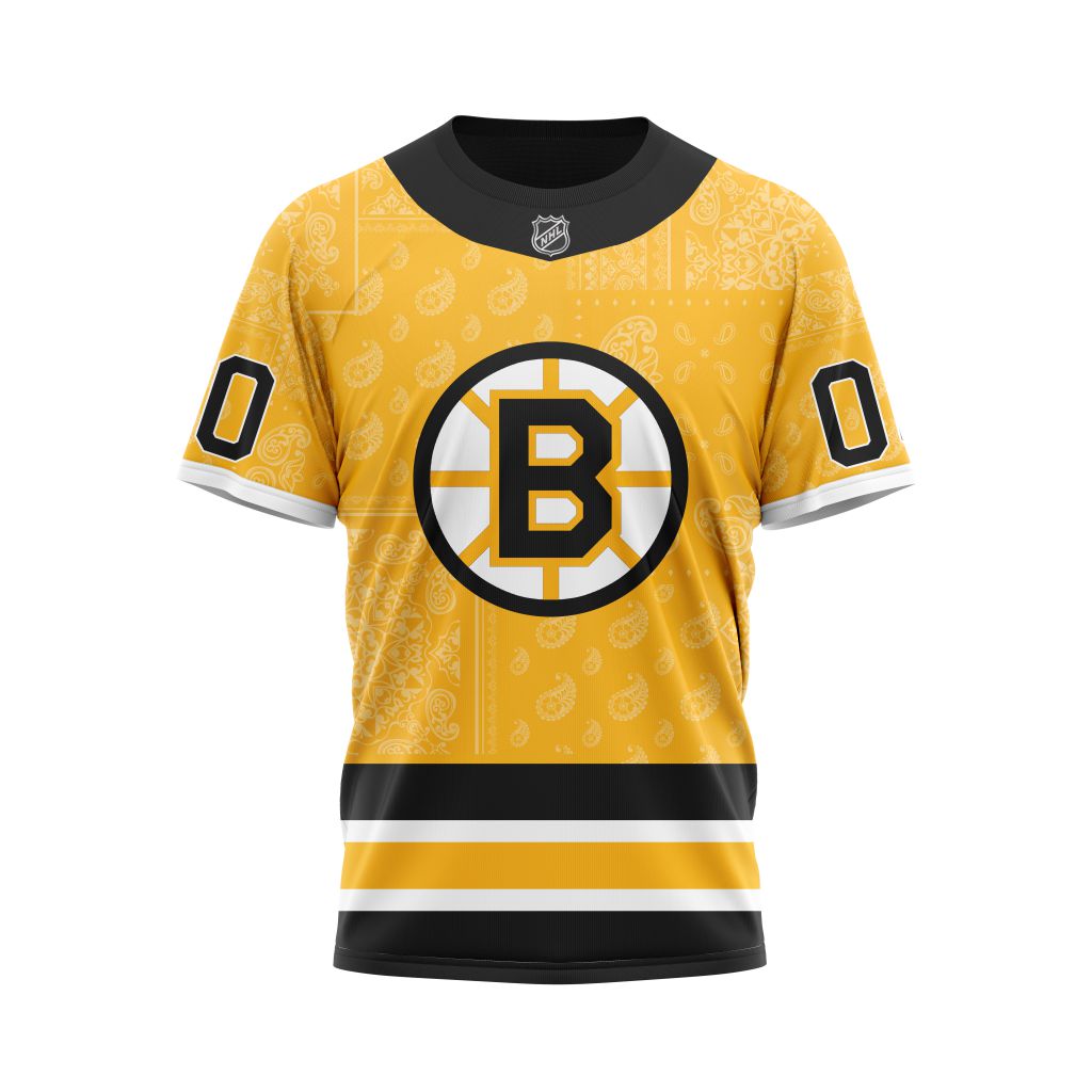Boston Bruins Specialized Paisley Design Personalized Name And Number T-Shirt Style Neasalamis.com