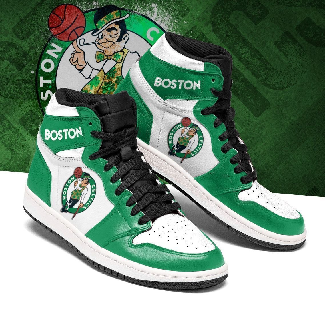 Boston Celtics NBA AJ1 High Sneakers Shoes For Men And Women Calebmatthewhans Neasalamis