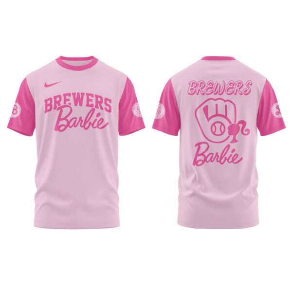 Brewers x Barbie Night Game T-Shirt Gift Ideas For Baseball Players Neasalamis.com