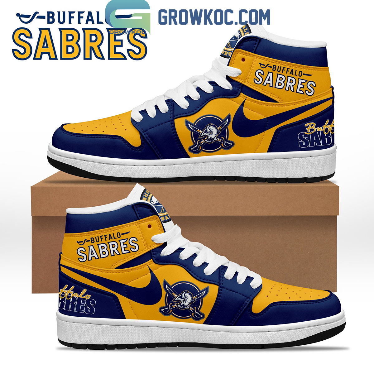Buffalo Sabres AJ1 High Sneakers Shoes For Men And Women Calebmatthewhans Neasalamis