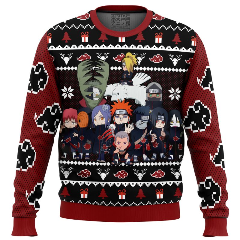 Chibi Akatsuki V2 Shippuden Ugly Christmas Sweater Ceasalamis