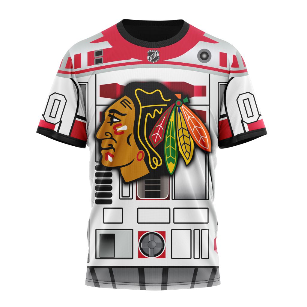 Chicago BlackHawks Specialized Star Wars May The 4th Be With You Personalized Name And Number T-Shirt Style 35621 Neasalamis.com