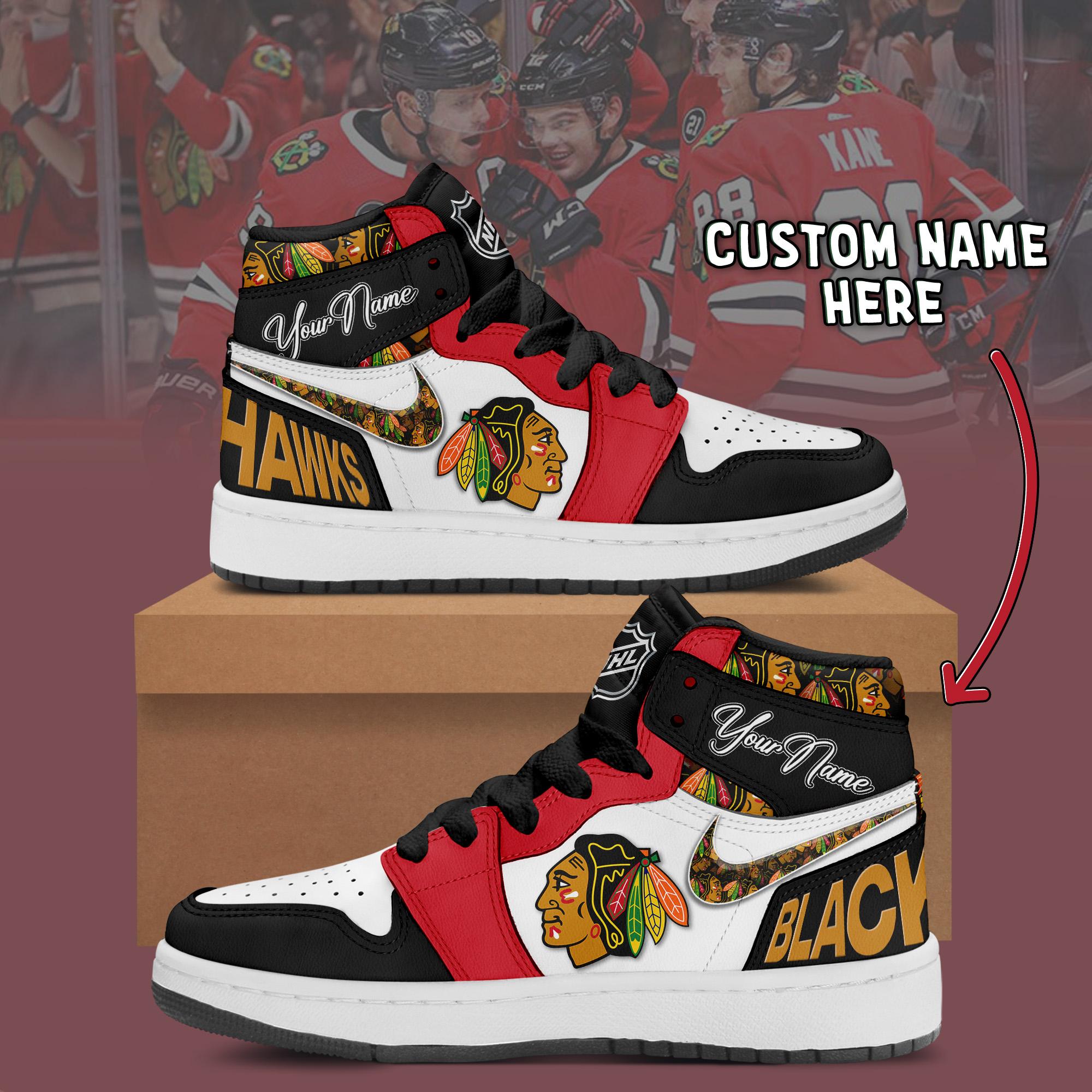 Chicago Blackhawks AJ1 High Sneakers Shoes For Men And Women Calebmatthewhans Neasalamis