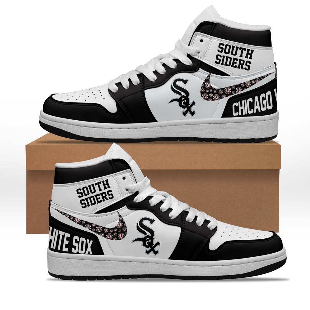 Chicago White Sox AJ1 High Sneakers Shoes For Men And Women Calebmatthewhans Neasalamis