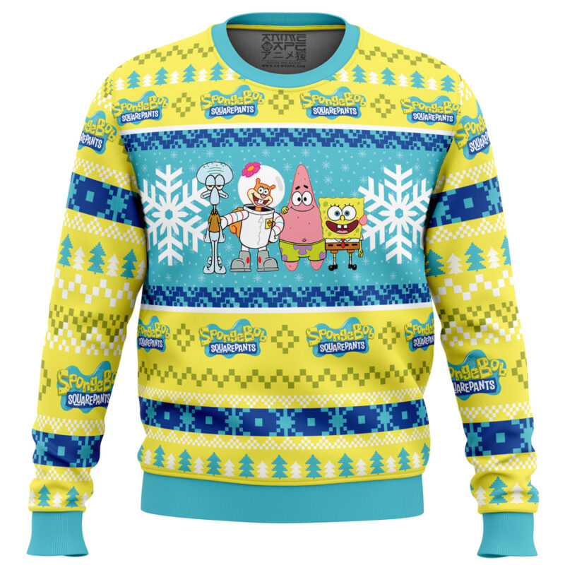 Christmas Spongebob Nickelodeon Ugly Christmas Sweater Ceasalamis