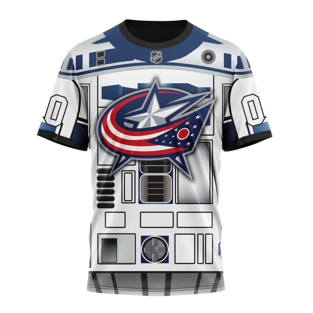 Columbus Blue Jackets Specialized Star Wars May The 4th Be With You Personalized Name And Number T-Shirt Style 72339 Neasalamis.com