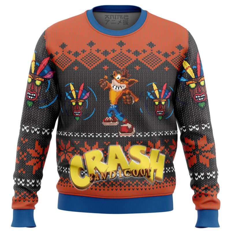 Crash Bandicoot Alt Ugly Christmas Sweater Ceasalamis