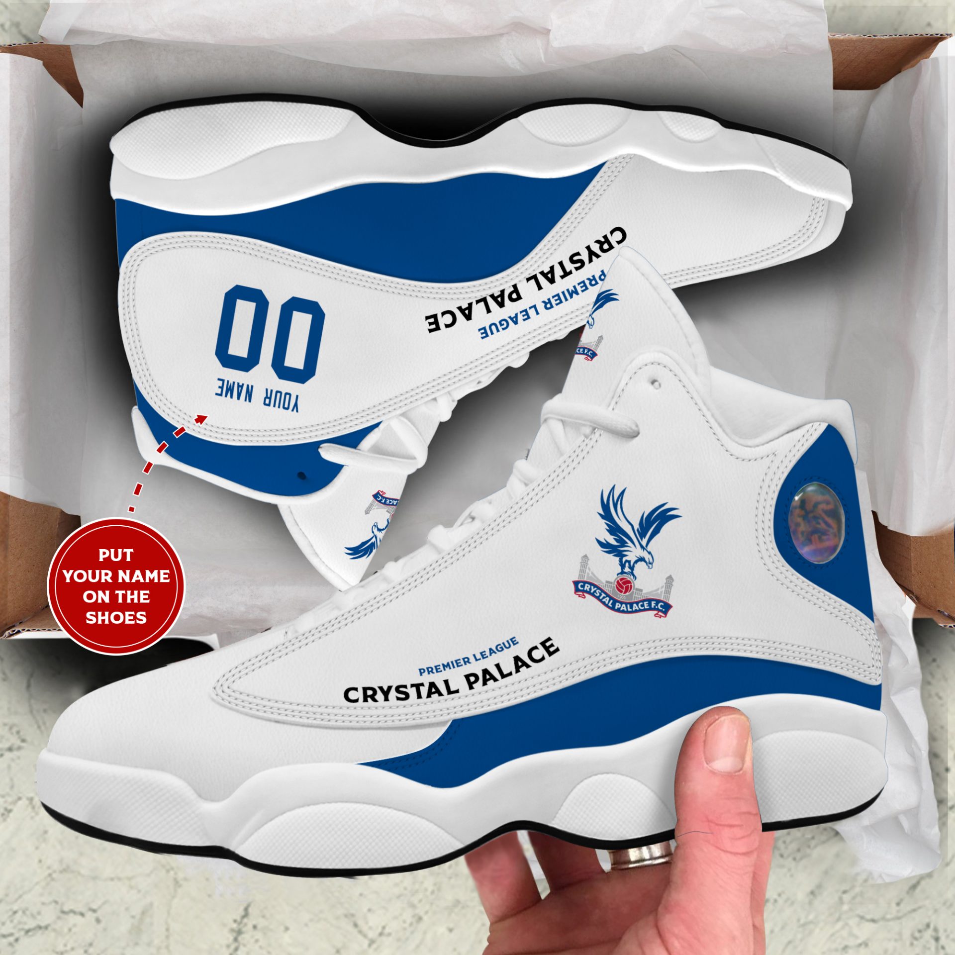 Crystal Palace FC EPL AJ1 High Sneakers Shoes For Men And Women Calebmatthewhans Neasalamis