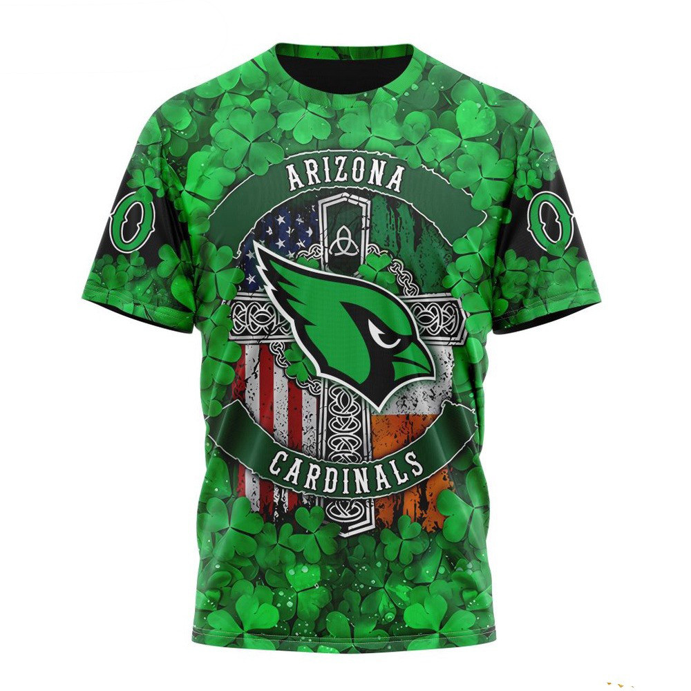Custom NFL Arizona Cardinals Shirtt Patrick's Day Design T-Shirt Football Themed Gifts Neasalamis.com