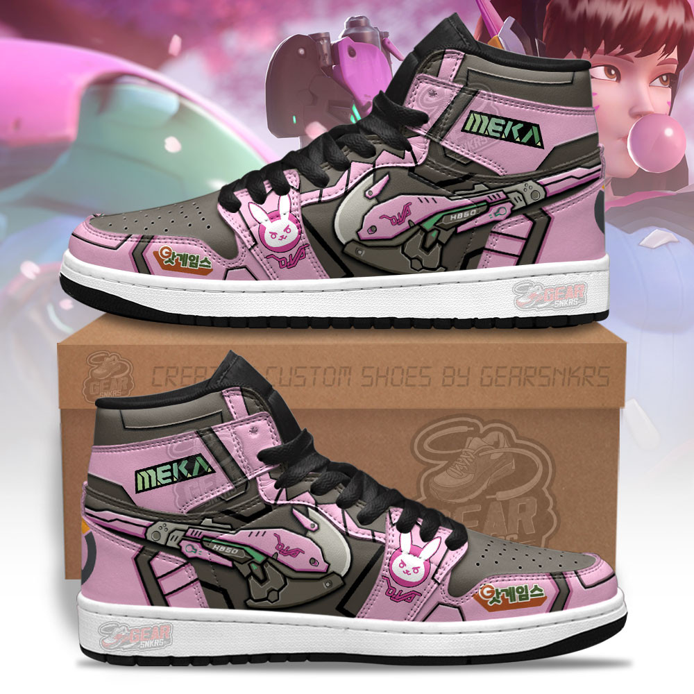 D.Va Overwatch AJ1 High Sneakers Shoes For Men And Women Calebmatthewhans Neasalamis