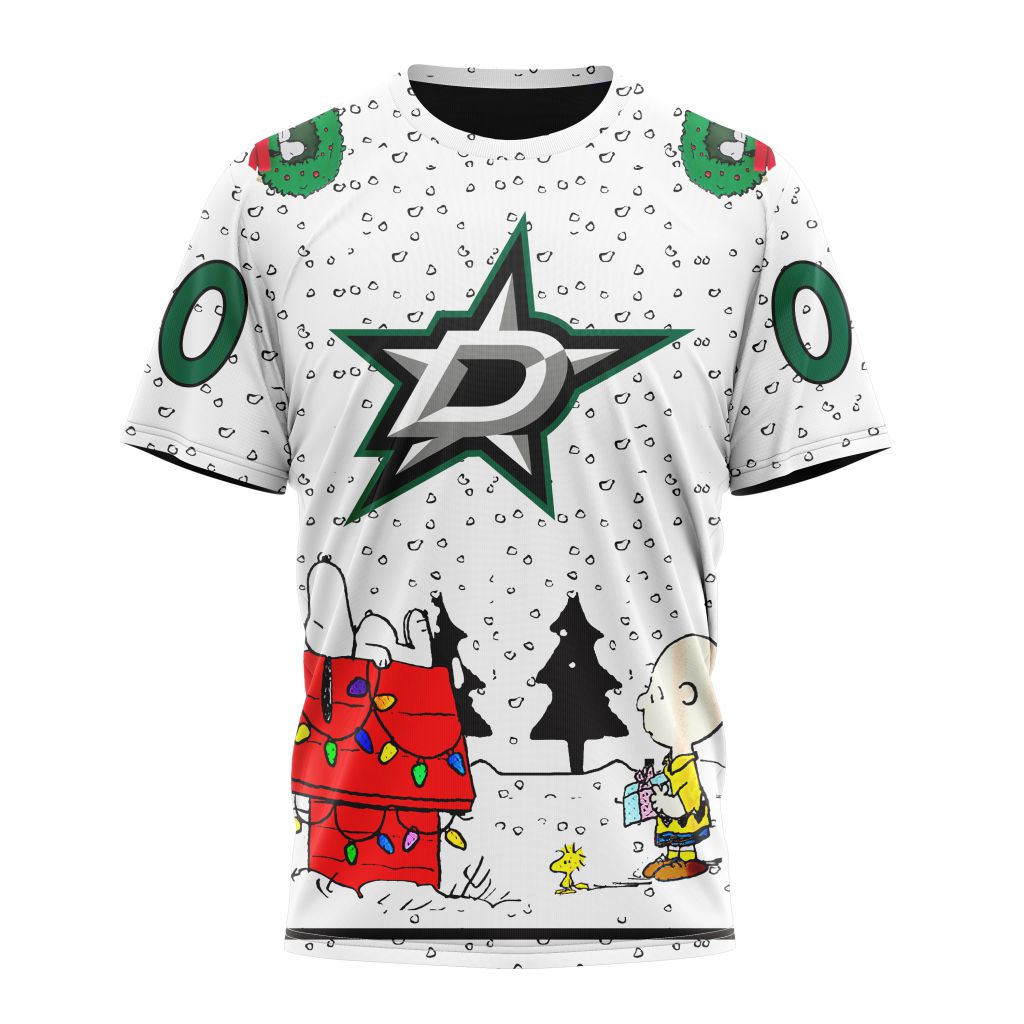 Dallas Stars Special Peanuts Design Personalized Name And Number T-Shirt Style Neasalamis.com