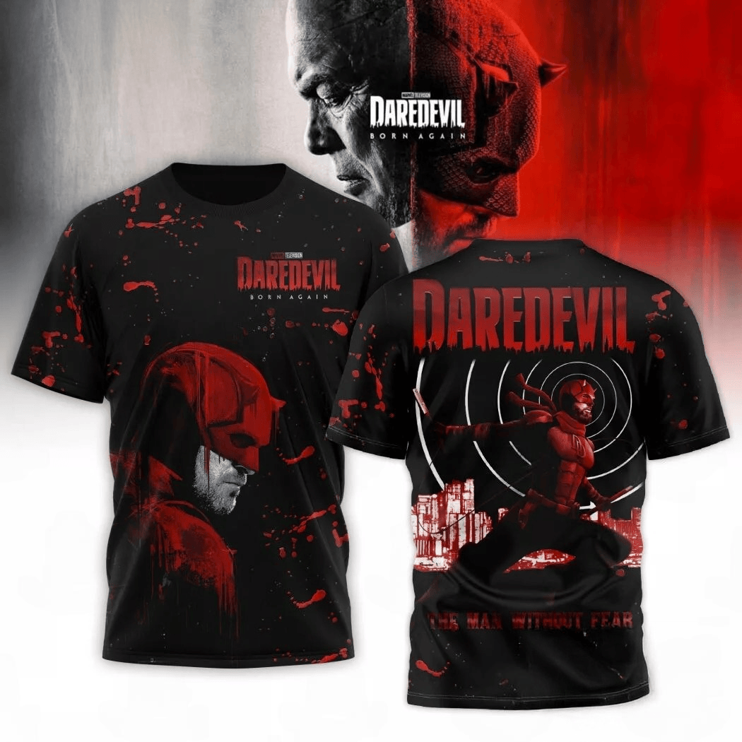 Daredevil The Man Without Fear 3D T-Shirt Gift For Daredevil Fans Neasalamis.com
