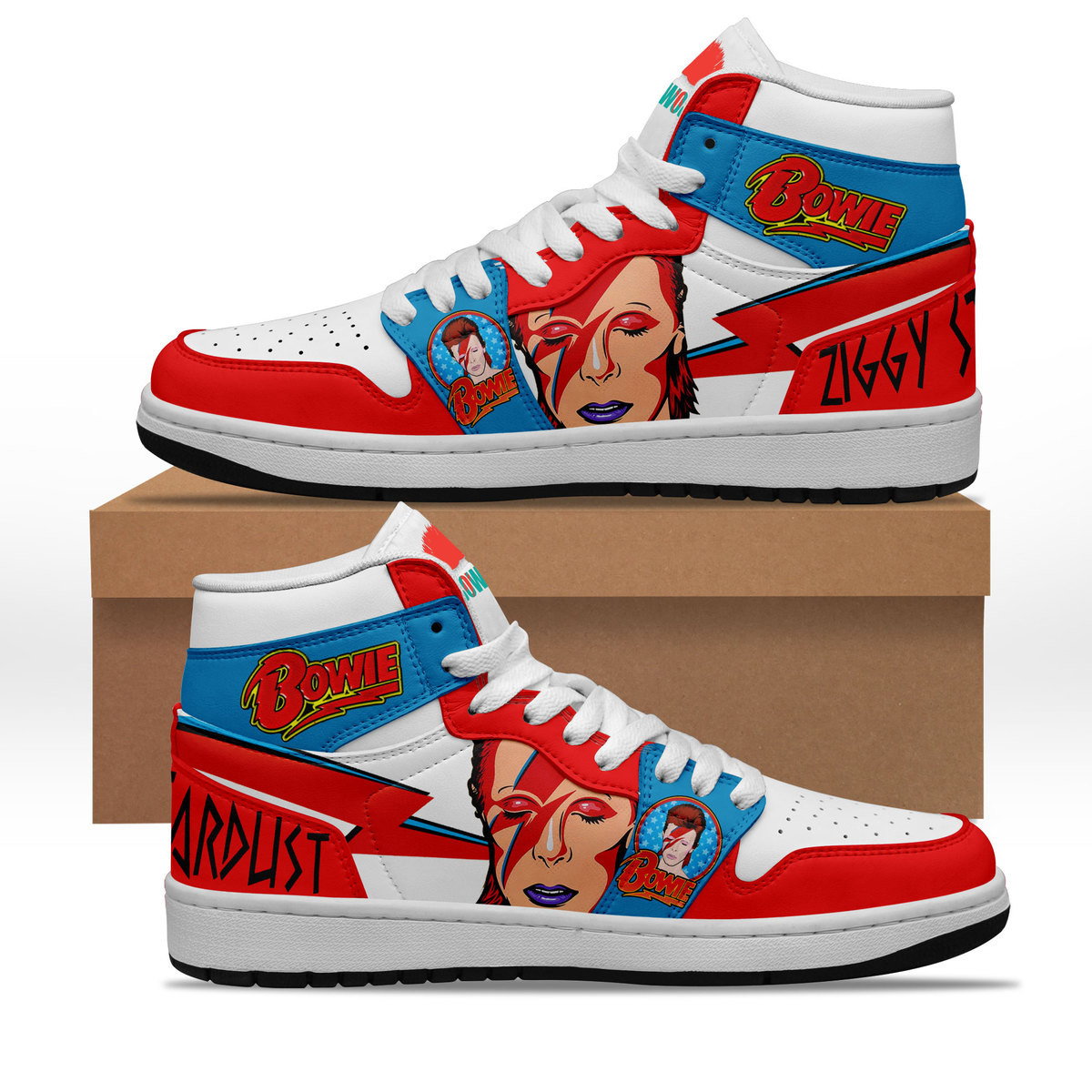 David Bowie AJ1 High Sneakers Shoes For Men And Women Calebmatthewhans Neasalamis