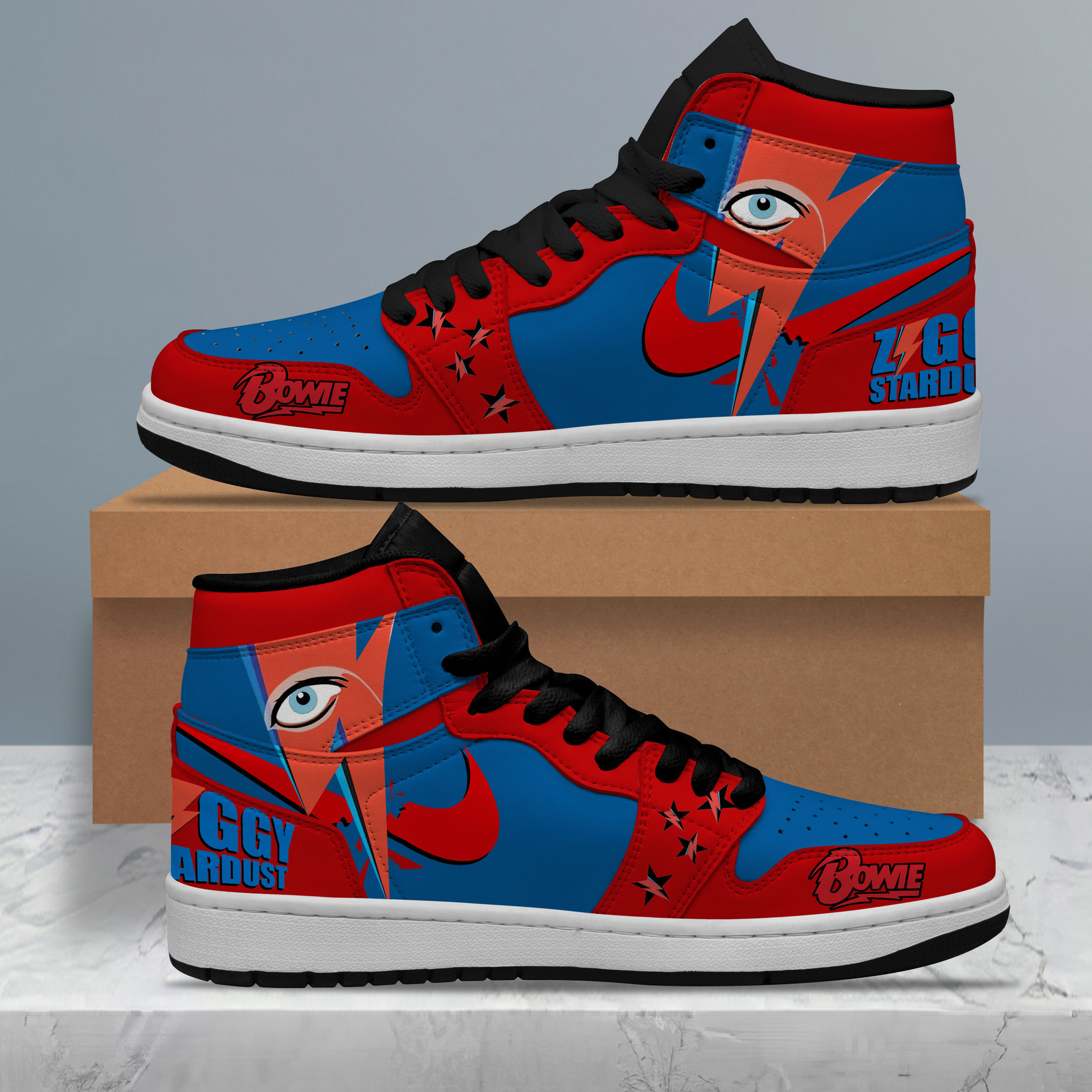 David Bowie AJ1 High Sneakers Shoes For Men And Women Calebmatthewhans Neasalamis