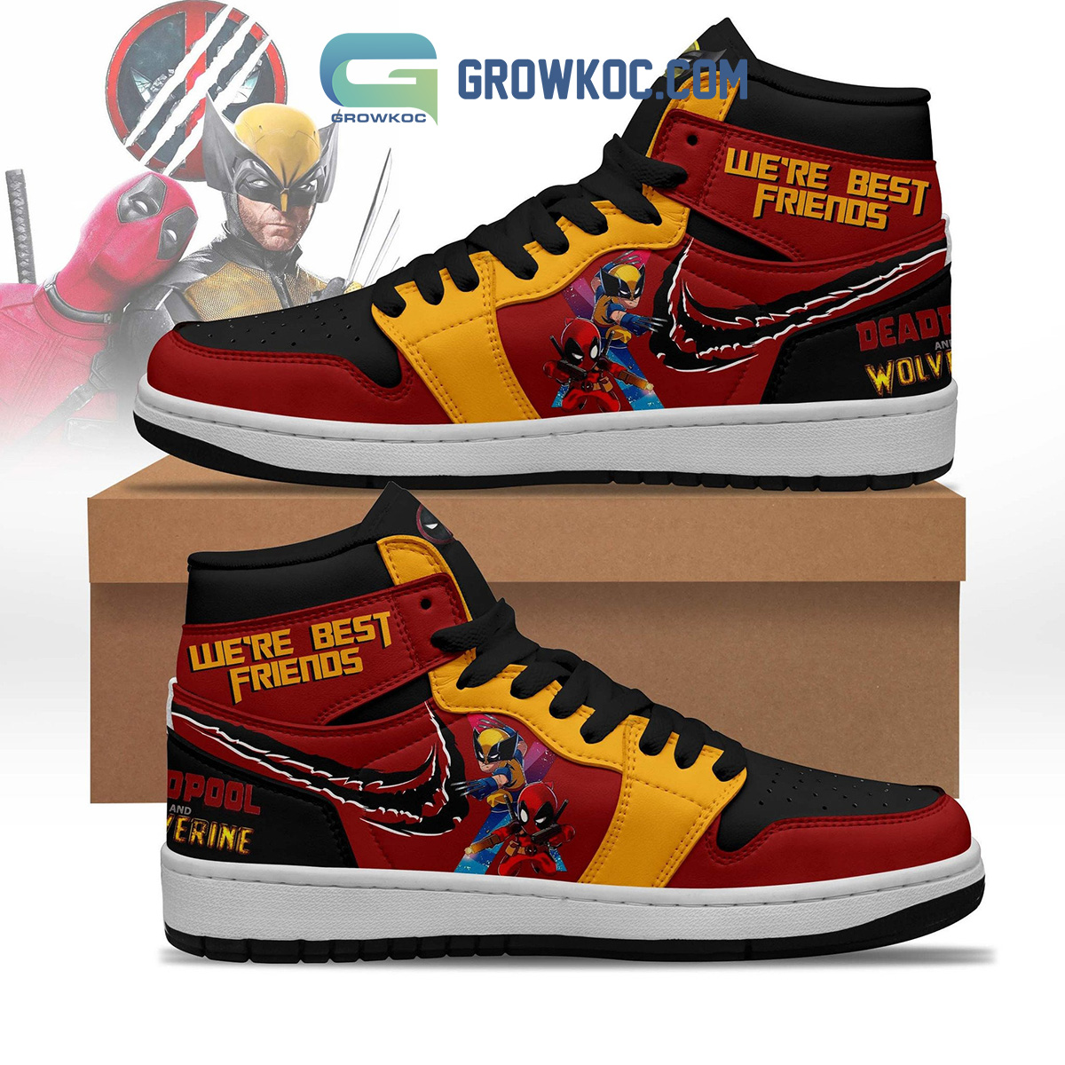 Deadpool AJ1 High Sneakers Shoes For Men And Women Calebmatthewhans Neasalamis