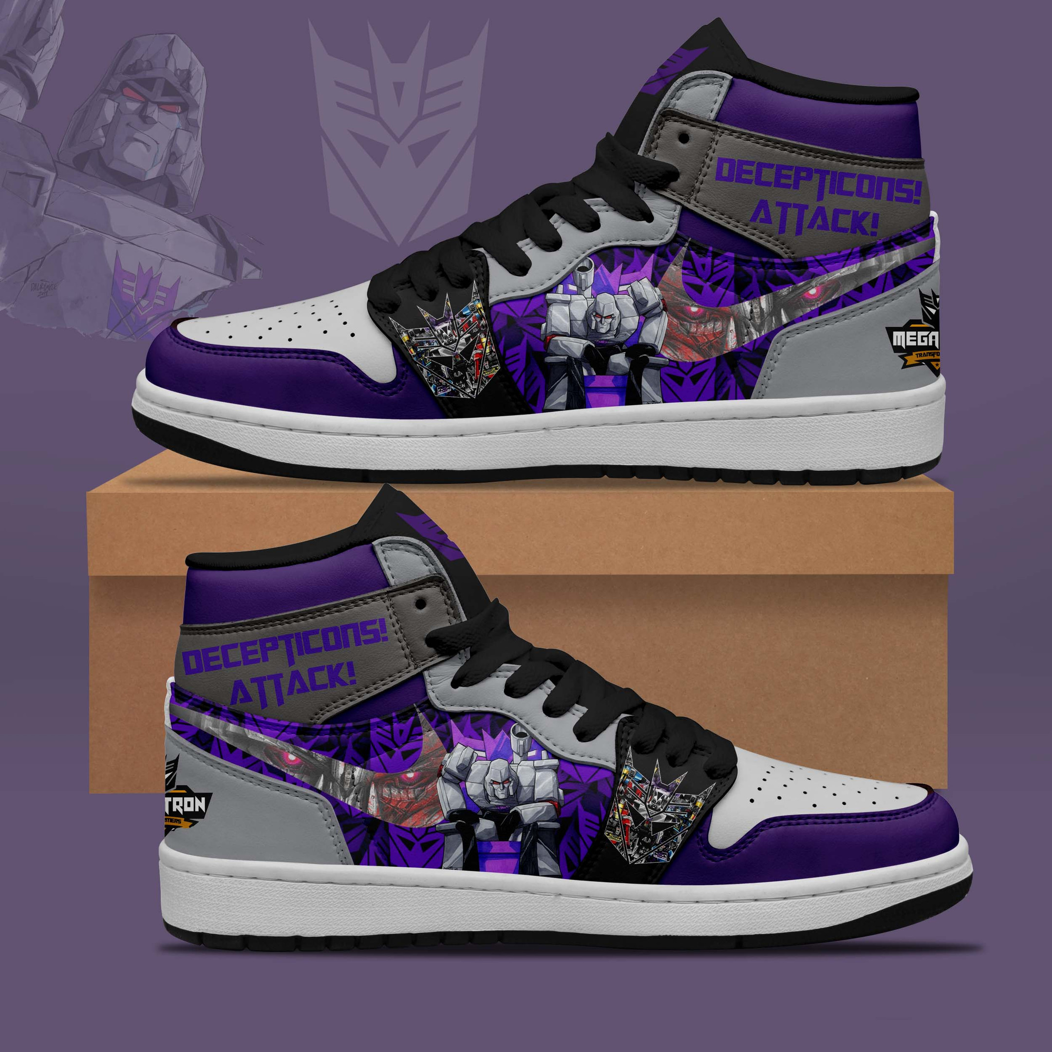 Decepticon Attack AJ1 High Sneakers Shoes For Men And Women Calebmatthewhans Neasalamis