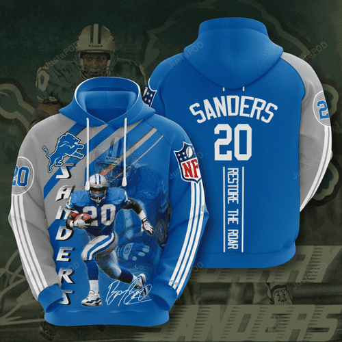 Detroit Lions Barry Sanders 20 NFL Hoodie Neasalamis