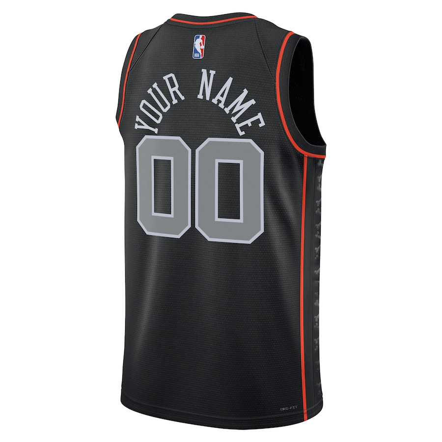 Detroit Pistons 2023/24 City Edition Swingman Custom Jersey - Black Neasalamis - Image 3