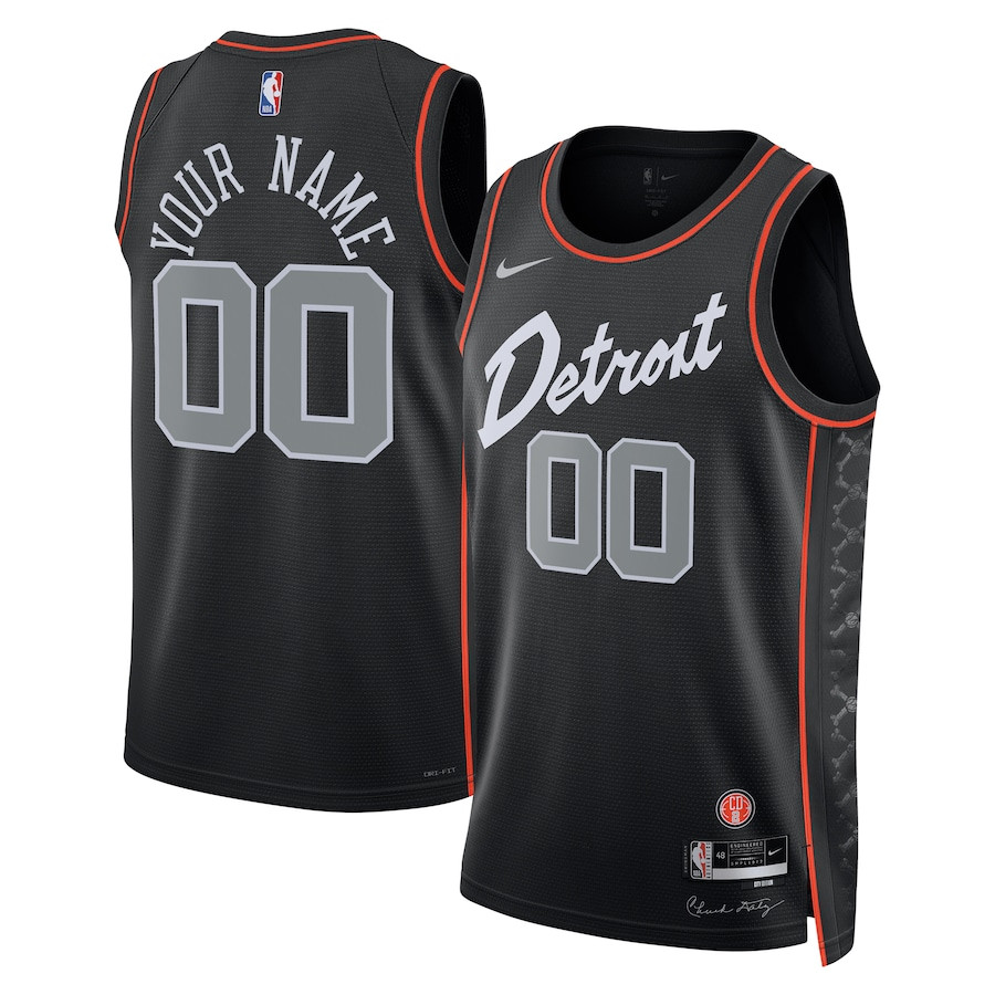 Detroit Pistons 2023/24 City Edition Swingman Custom Jersey - Black Neasalamis
