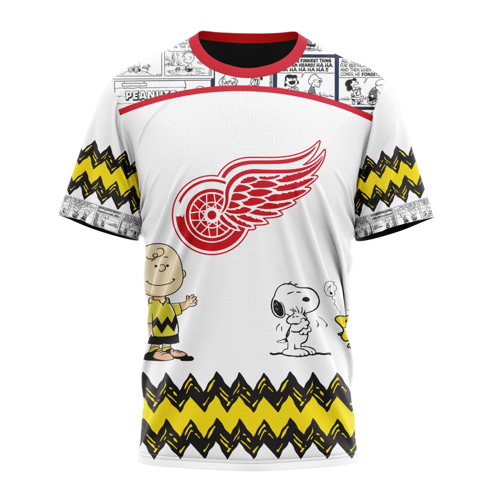 Detroit Red Wings Special Peanuts Design Personalized Name And Number T-Shirt Style Neasalamis.com