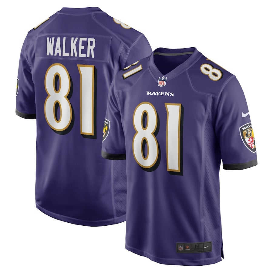 Devontez Walker 81 Baltimore Ravens Team Game Men Jersey - Purple JS8776