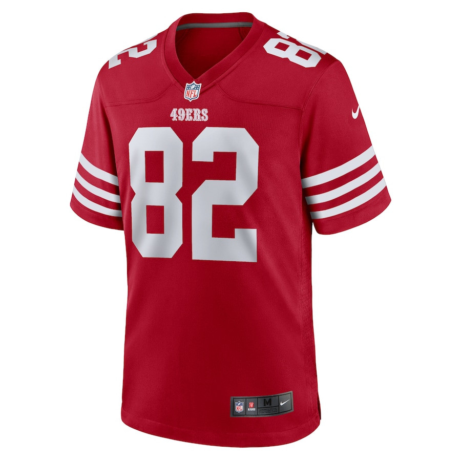 Eric Saubert 82 San Francisco 49ers Team Game Men Jersey - Scarlet JS9366 Neasalamis - Image 2