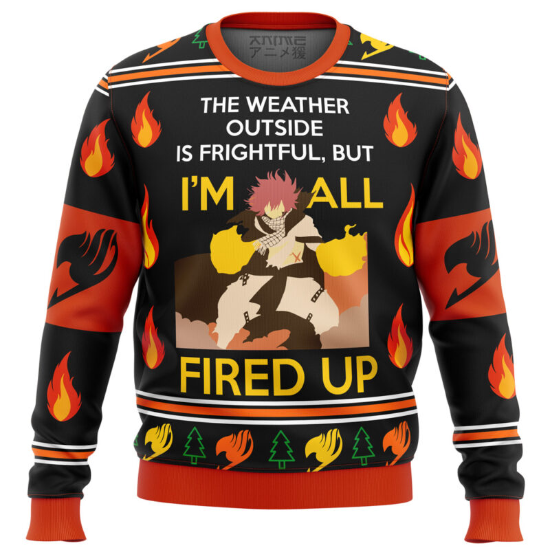 Fairy Tail Natsu fired up Ugly Christmas Sweater Ceasalamis