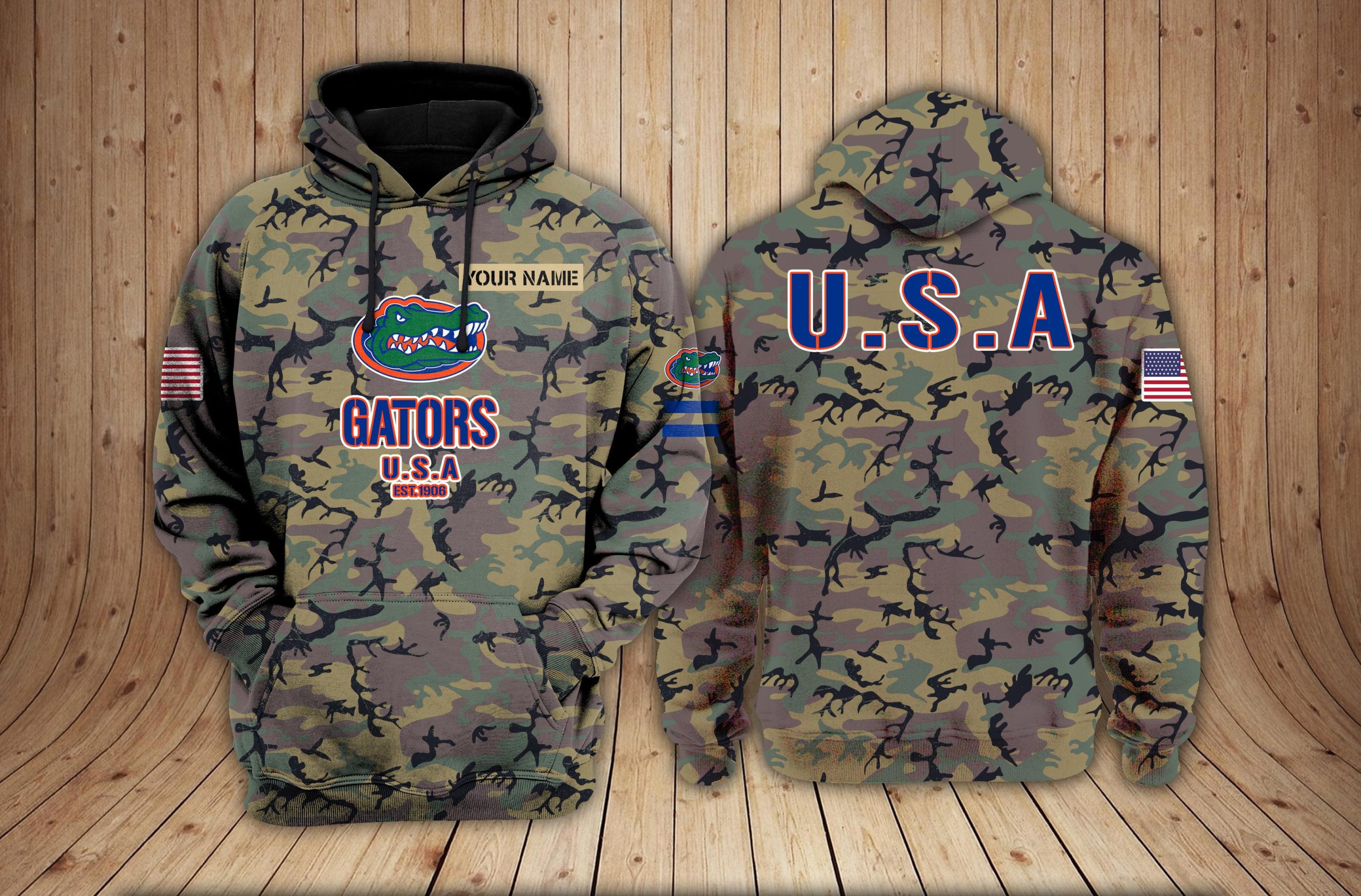 Florida Gators NCAA Camouflage 3D Hoodie PT Neasalamis