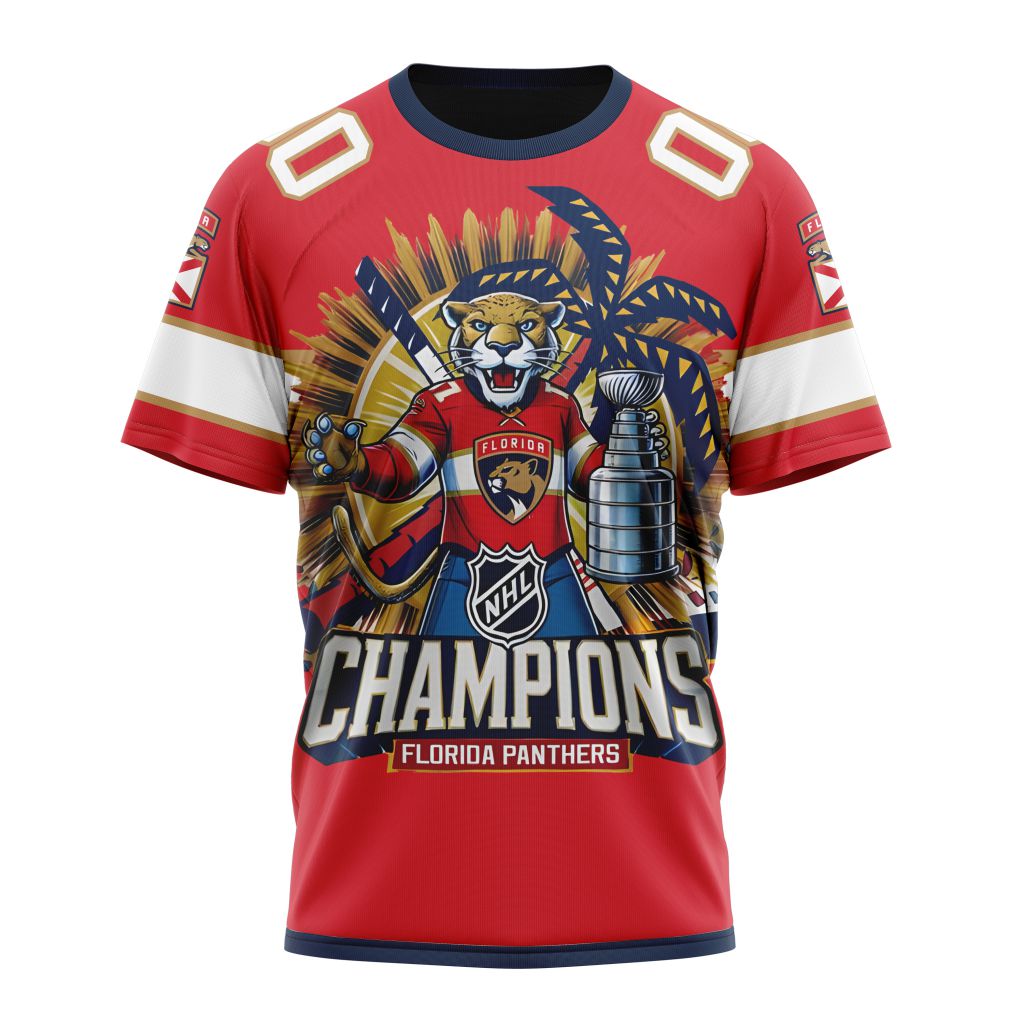 Florida Panthers 2024 Stanley Cup Champions Home Kits Personalized Name And Number T-Shirt Style Neasalamis.com